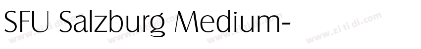 SFU Salzburg Medium字体转换